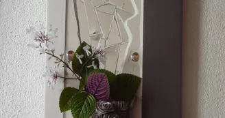 Mosaïque et plante