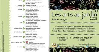 Festival Les Arts aux jardins  - affiche et exposants