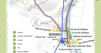 Festival Les Arts aux jardins  - Le plan des sites