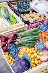 Weekly market of quartier St Christophe in Chalais