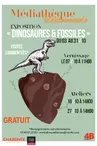 Affiche dino médiathèque intercommunale Blanzac