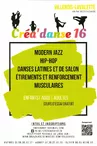 Modern jazz, hip hop, Latin and ballroom dance classes, stretching and muscle strengthening